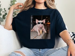 Cool Pig Drinking Iced Coffee funny shirt - photo 4