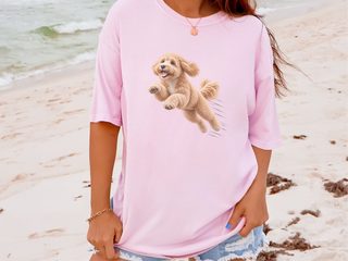Running Maltipoo Speed Lines doodle dog shirt - photo 6