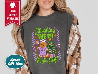 Gingerbread Nurse Er Night Shift funny shirt - photo 7