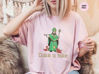 Take a Hike St. Patrick Kicking Out Snakes funny shirt - photo 6
