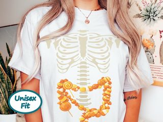 Candy Corn Skeleton Intestines funny shirt - photo 1