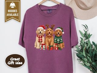 Golden Retriever Christmas Trio doodle dog shirt - photo 6