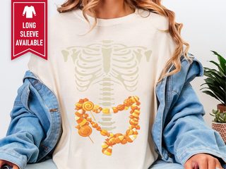 Candy Corn Skeleton Intestines funny shirt - photo 7