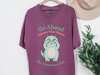 Dinosaur Ignore Nurse funny shirt - photo 4