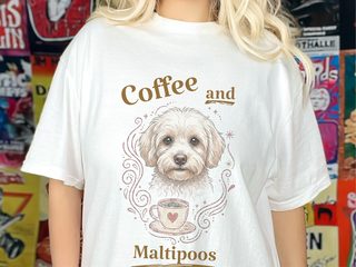 Coffee And Maltipoos doodle dog shirt - photo 2