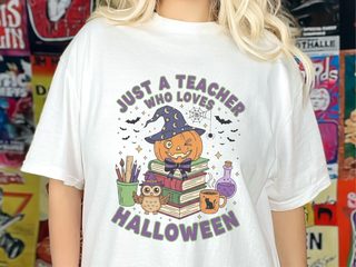 Just A Teacher Who Loves Halloween funny shirt - photo 1