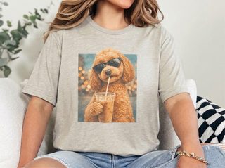 Cavapoo Iced Coffee Cool Dog doodle dog shirt - photo 8