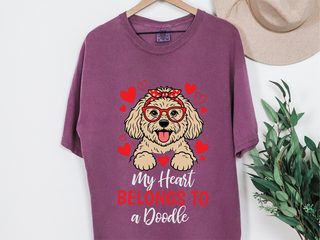 My Heart Belongs To A Doodle doodle dog shirt - photo 4