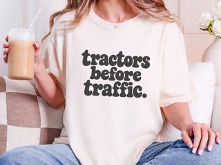 Tractors Before Traffic Lettering funny shirt - photo 8