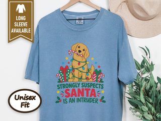 Golden Retriever Santa Intruder doodle dog shirt - photo 7