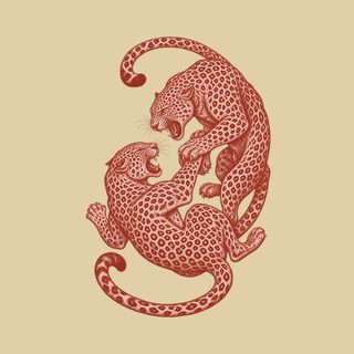 Leopard Fighting Illustration Comfort Colors Retro Leopard Shirt