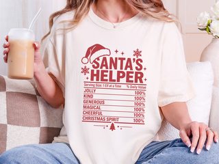 Santa's Helper Nutrition Label funny shirt - photo 7