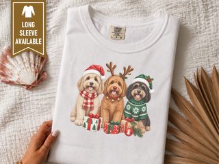 Three Cockapoos Christmas Dogs doodle dog shirt - photo 3