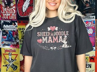 Comfort Colors Sheepadoodle Mama doodle dog shirt - photo 4