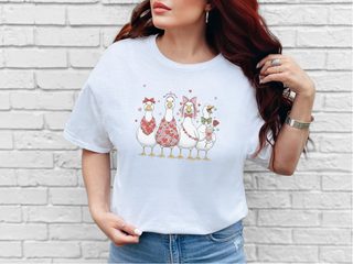 Four Feathery Valentines funny shirt - photo 2