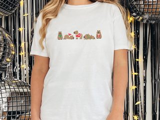 Festive Christmas Capybara Lineup funny shirt - photo 2