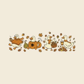 Autumn Ducks Cozy Fun: Vintage Wash Comfort Colors T-Shirt