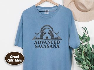 Sheepadoodle Advanced Savasana Yoga doodle dog shirt - photo 6