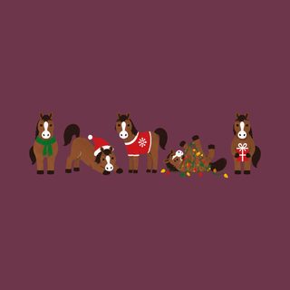 Cute Christmas Horses Lineup Horse Shirt Funny Horse Lover Gift