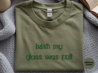 Irish My Glass Was Full funny shirt - photo 3