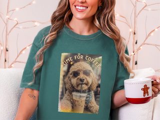 Time For Coffee doodle dog shirt - photo 6