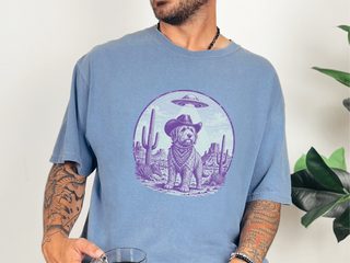 Vintage Goldendoodle Ufo doodle dog shirt - photo 6