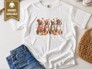 Boston Terrier Autumn Harvest doodle dog shirt - photo 1