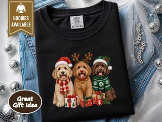 Christmas Labradoodle Trio doodle dog shirt - photo 1