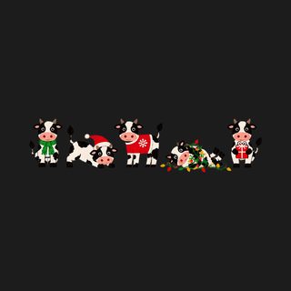 Christmas Cows Line Up Comfort Colors Cute Christmas Cow Shirt