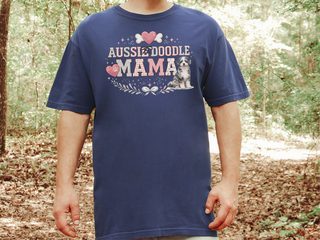Comfort Colors Aussiedoodle Mama Paw Print Heart Bone Crest - photo 7