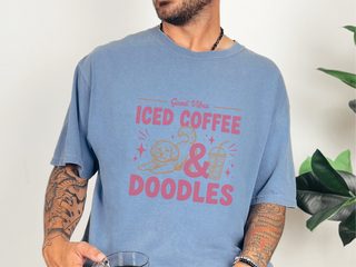 Iced Coffee, Doodles & Good Vibes doodle dog shirt - photo 6