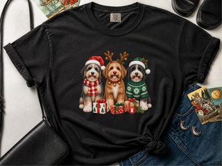 Festive Aussiedoodle Trio doodle dog shirt - photo 2