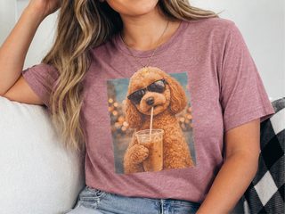 Cavapoo Iced Coffee Cool Dog doodle dog shirt - photo 6