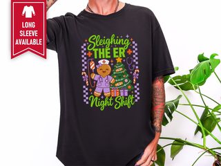 Gingerbread Nurse Er Night Shift funny shirt - photo 5