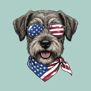 Patriotic Schnoodle Dog Glasses Comfort Colors Schnoodle Shirt