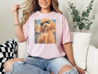 Comfort Colors Cockapoo Iced Coffee Cool Dog doodle dog shirt - photo 4