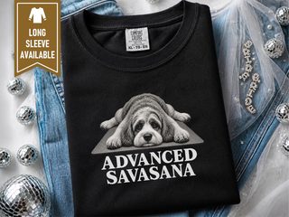 Cavapoo Advanced Savasana Yoga doodle dog shirt - photo 1