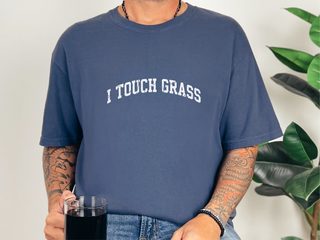 I Touch Grass funny shirt - photo 8