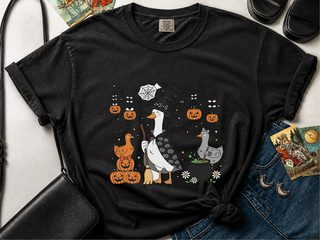 Witch Goose Ducks Halloween funny shirt - photo 2