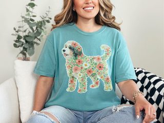 Comfort Colors Bernedoodle Floral Silhouette - photo 8