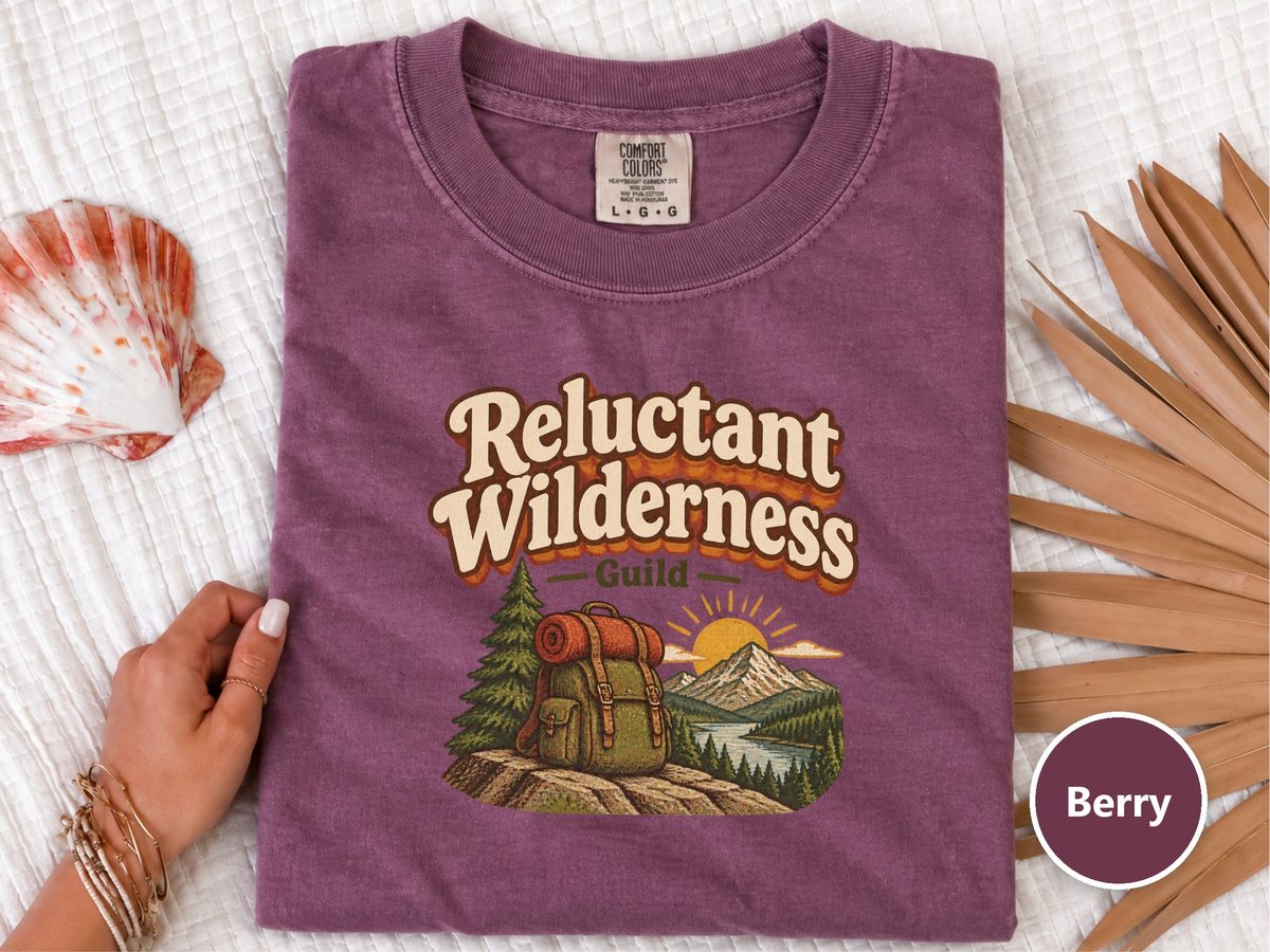 Reluctant Wilderness Guild Backpack Funny Hiking Shirt