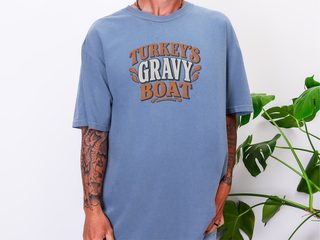 Turkeys Gravy Boat Retro Typography funny shirt - photo 4