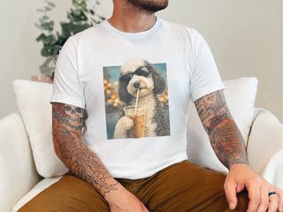 Sheepadoodle Iced Coffee Cool Dog doodle dog shirt - photo 1