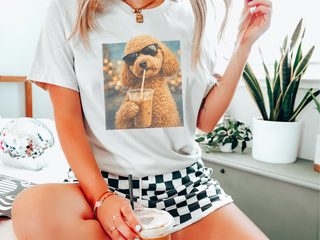 Cockapoo Iced Coffee Cool Dog doodle dog shirt - photo 2