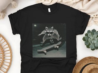 Raccoon At The Skatepark funny shirt - photo 7