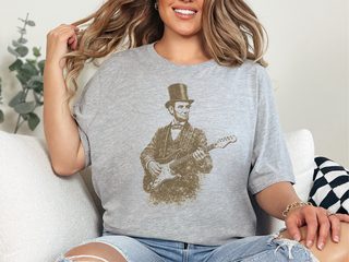Abe Lincoln Rockin' Guitar Vintage funny shirt - photo 3