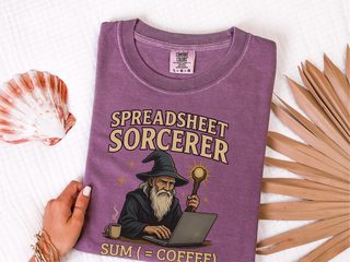 Spreadsheet Sorcerer funny shirt - photo 4