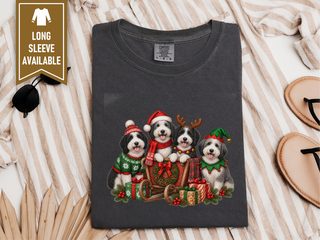 Sheepadoodles In Christmas Sleigh doodle dog shirt - photo 6