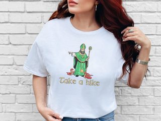 Take a Hike St. Patrick Kicking Out Snakes funny shirt - photo 1