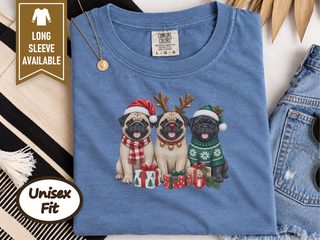 Christmas Pugs Holiday Trio doodle dog shirt - photo 5